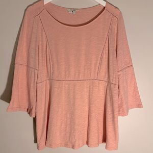 Boden Pink Bell Sleeve Top Size 14